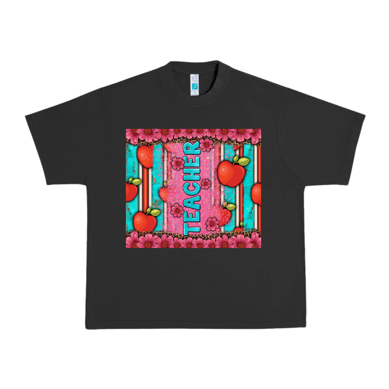 Teacher With  Flower Glitter And Serape Leopard Urban Heavy Tee by Artiststas | Teevron