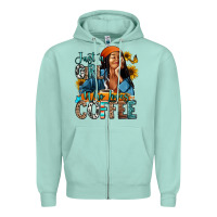 Seafoam Just a girl who loves coffee Zipper Hoodie - RanaPortraitStore