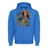 True Royal Just a girl who loves coffee Zipper Hoodie - RanaPortraitStore