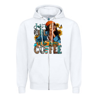 White Just a girl who loves coffee Zipper Hoodie - RanaPortraitStore