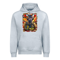 Heather Grey firefighter axe and ladder Urban Hoodie - LillyAllenDesigns