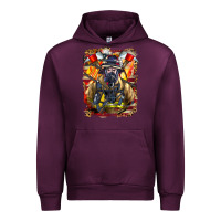 Mauve Wine firefighter axe and ladder Urban Hoodie - LillyAllenDesigns