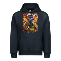 Navy firefighter axe and ladder Urban Hoodie - LillyAllenDesigns