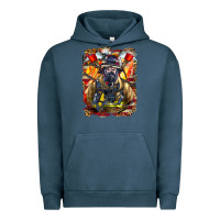 Pigment Midnight Navy firefighter axe and ladder Urban Hoodie - LillyAllenDesigns