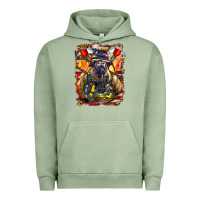 Pigment Oil Green firefighter axe and ladder Urban Hoodie - LillyAllenDesigns