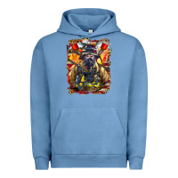 Pigment Pebble Blue firefighter axe and ladder Urban Hoodie - LillyAllenDesigns