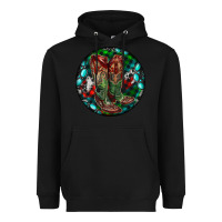 Black Christmas Cowboy Boots Heavyweight Hoodie - RanaPortraitStore
