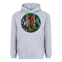 Heather Grey Christmas Cowboy Boots Heavyweight Hoodie - RanaPortraitStore