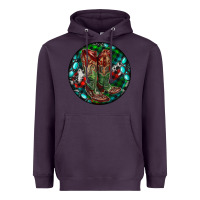 Plum Christmas Cowboy Boots Heavyweight Hoodie - RanaPortraitStore