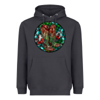 Smoke Christmas Cowboy Boots Heavyweight Hoodie - RanaPortraitStore