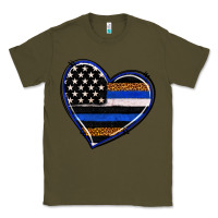 Army Green police heart Classic Tee - RanaPortraitStore