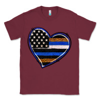 Burgundy police heart Classic Tee - RanaPortraitStore