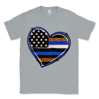 Heather Grey police heart Classic Tee - RanaPortraitStore