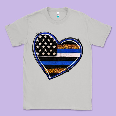 Police Heart Classic Tee Designed By Ranaportraitstore