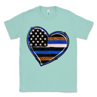 Seafoam police heart Classic Tee - RanaPortraitStore