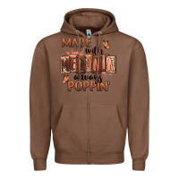 Chestnut Made with melanin always poppin' Zipper Hoodie - RanaPortraitStore