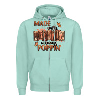 Seafoam Made with melanin always poppin' Zipper Hoodie - RanaPortraitStore