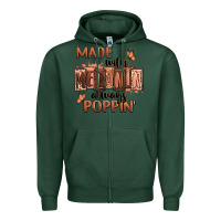 Sports Green Made with melanin always poppin' Zipper Hoodie - RanaPortraitStore