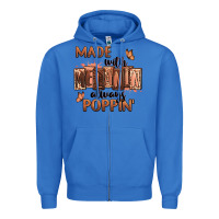 True Royal Made with melanin always poppin' Zipper Hoodie - RanaPortraitStore