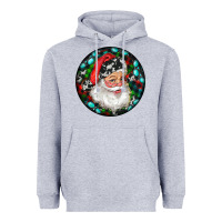 Heather Grey Christmas Santa Claus Heavyweight Hoodie - RanaPortraitStore