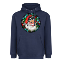 Navy Christmas Santa Claus Heavyweight Hoodie - RanaPortraitStore