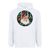 White Christmas Santa Claus Heavyweight Hoodie - RanaPortraitStore