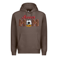 Coffee soccer mom with ball and sunflower Premium Hoodie - Artiststas