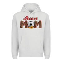 Dove Grey soccer mom with ball and sunflower Premium Hoodie - Artiststas