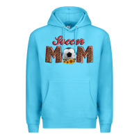 Ocean Blue soccer mom with ball and sunflower Premium Hoodie - Artiststas