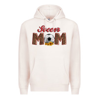 Pale Pink soccer mom with ball and sunflower Premium Hoodie - Artiststas