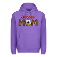 Purple soccer mom with ball and sunflower Premium Hoodie - Artiststas