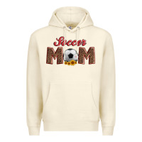 Sandshell soccer mom with ball and sunflower Premium Hoodie - Artiststas