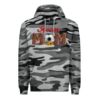 Slate Camo soccer mom with ball and sunflower Premium Hoodie - Artiststas