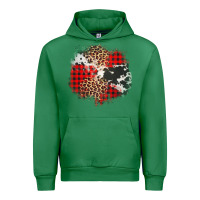 Emerald leopard cowhide Christmas plaid patches Urban Hoodie - Jasminsmagicworld