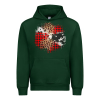 Forest Green leopard cowhide Christmas plaid patches Urban Hoodie - Jasminsmagicworld