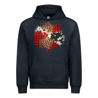 Navy leopard cowhide Christmas plaid patches Urban Hoodie - Jasminsmagicworld