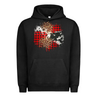 Pigment Black leopard cowhide Christmas plaid patches Urban Hoodie - Jasminsmagicworld