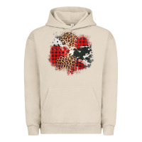 Pigment French Oak leopard cowhide Christmas plaid patches Urban Hoodie - Jasminsmagicworld