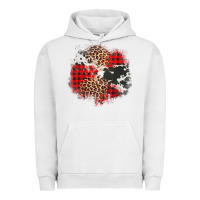 Pigment Lunar Rock leopard cowhide Christmas plaid patches Urban Hoodie - Jasminsmagicworld