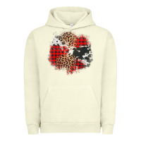 Pigment Pistachio leopard cowhide Christmas plaid patches Urban Hoodie - Jasminsmagicworld