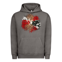 Pigment Tornado leopard cowhide Christmas plaid patches Urban Hoodie - Jasminsmagicworld