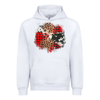 White leopard cowhide Christmas plaid patches Urban Hoodie - Jasminsmagicworld