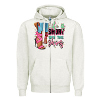 Oatmeal Heather Afro heels Zipper Hoodie - RanaPortraitStore