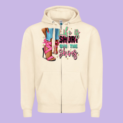 Zipper Hoodie Afro heels