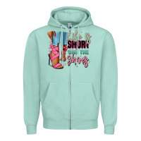 Seafoam Afro heels Zipper Hoodie - RanaPortraitStore