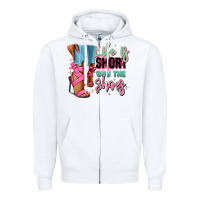 White Afro heels Zipper Hoodie - RanaPortraitStore