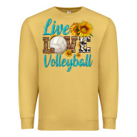 Antique Gold live love volleyball Premium Sweatshirt - HRA Design Shop