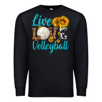 Black live love volleyball Premium Sweatshirt - HRA Design Shop