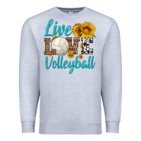 Heather Grey live love volleyball Premium Sweatshirt - HRA Design Shop
