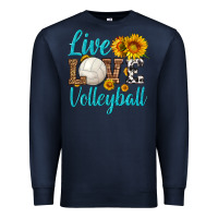 Navy live love volleyball Premium Sweatshirt - HRA Design Shop